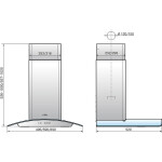 Каминная вытяжка Elikor Аметист 60П-430-К3Д черный/тонированный