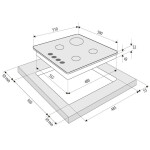 Встраиваемая газовая варочная панель Krona ORTICA 60 WH