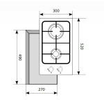 Встраиваемая газовая варочная панель Lex GVS 320 IX