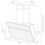 Каминная вытяжка Jetair Bonny WH 90 A