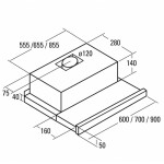 Встраиваемая вытяжка Cata TF 2003 700 DURALUM/D