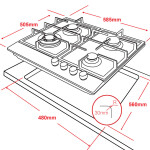 Встраиваемая газовая варочная панель Ginzzu HCG-417