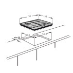 Встраиваемая газовая варочная панель Monsher MKFG 60 G-SFT