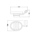 Мыльница настенная Schein Watteau 122C-L (керамика)