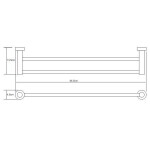 Держатель полотенец штанга WasserKraft Donau K-9430