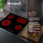 Встраиваемая электрическая варочная панель Weissgauff HVF 643 BS