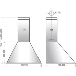 Каминная вытяжка Elikor Эпсилон 60П-430-П3Л чёрный/бронза