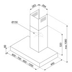 Каминная вытяжка Smeg KBT900XE