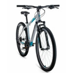 Велосипед Forward Apache 27,5 1.0 серый/бирюзовый 2022 г 17" RBK22FW27271
