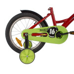 Велосипед Novatrack 16 STRIKE красный, тормоз нож, крылья корот, полная защита цепи