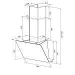 Каминная вытяжка Krona Liora 600 black S
