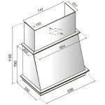 Каминная вытяжка Kuppersberg Villaggio 60 WM B
