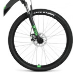 Велосипед Forward Apache 27,5 2.2 D черный матовый/ярко-зеленый 2022 г 15" RBK22FW27298