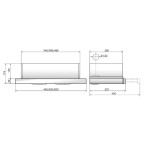 Встраиваемая вытяжка Elikor Интегра Glass 45Н-400-В2Д нержавеющая сталь/черное стекло