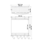 Полка металлическая прямая двойная WasserKraft K-1422