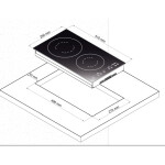 Встраиваемая индукционная варочная панель Korting HI 32003 BW