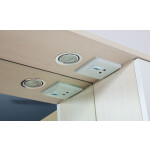 Зеркало-шкаф Бриклаер Токио 80 L светлая лиственница/белый