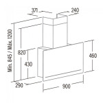 Каминная вытяжка Cata Goya 90 BK
