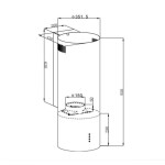Островная вытяжка HOMSair ART 1050WL 35 черный