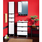 Зеркало-шкаф Бриклаер Токио 60 L венге/белый