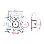 Кронштейн для телевизора Kromax Galactic-1 Black