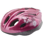 Шлем защитный Stels MV-11 красный с цветами (600045)