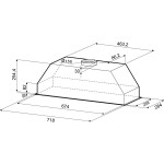 Встраиваемая вытяжка Krona Monika 900 Inox