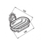 Мыльница-решетка настенная Hayta Gabriel Classic Gold 13904/GOLD