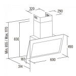 Каминная вытяжка Cata Thalassa 600 XGBK/F