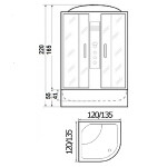Душевая кабина River Temza 135/135/55 ТН (10000001585)
