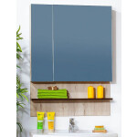 Зеркало-шкаф Бриклаер Карибы 75 дуб кантри/венге