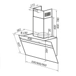 Каминная вытяжка Maunfeld Medway 60 белый/сатин