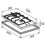 Встраиваемая газовая варочная панель Zigmund & Shtain M 26.3 W