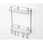 Полка металлическая прямая двойная WasserKraft K-1422