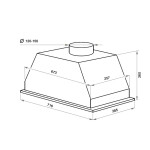 Встраиваемая вытяжка Maunfeld Urania 74 нержавеющая сталь