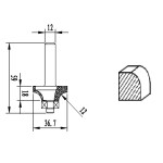 Фреза карнизная RedVerg HM 840471