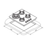 Встраиваемая газовая варочная панель Darina T1 BGM 341 11 At