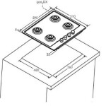 Встраиваемая газовая варочная панель Candy CHW6BRX