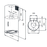 Каминная вытяжка Weissgauff Tubus 70 IX