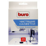 Салфетки чистящие Buro BU-Udry сухие-безворсовые 20 шт