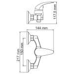 Смеситель для душа WasserKraft Isen 2602 хром