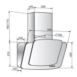 Каминная вытяжка Elikor Кварц 90П-1000-Е4Д бежевый/крем