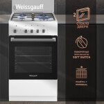 Комбинированная плита Weissgauff WCS K2K02 WS