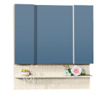 Зеркальный шкаф Бриклаер Карибы 100 светлая лиственница