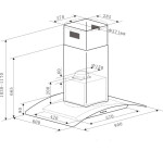 Островная вытяжка Maunfeld Ancona PlusA 90 белый/прозрачное стекло