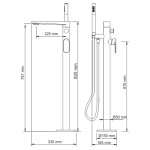 Смеситель напольный WasserKraft Elbe 7421