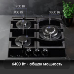 Встраиваемая газовая варочная панель Zigmund & Shtain M 26.4 B