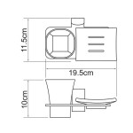 Держатель стакана и мыльницы WasserKraft Leine K-5026