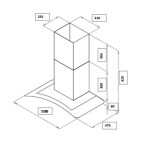 Каминная вытяжка Maunfeld Ancona Plus A 50 нержавеющая сталь/прозрачное с