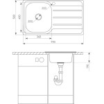 Кухонная мойка Zigmund & Shtain Rechteck 790.8 polished